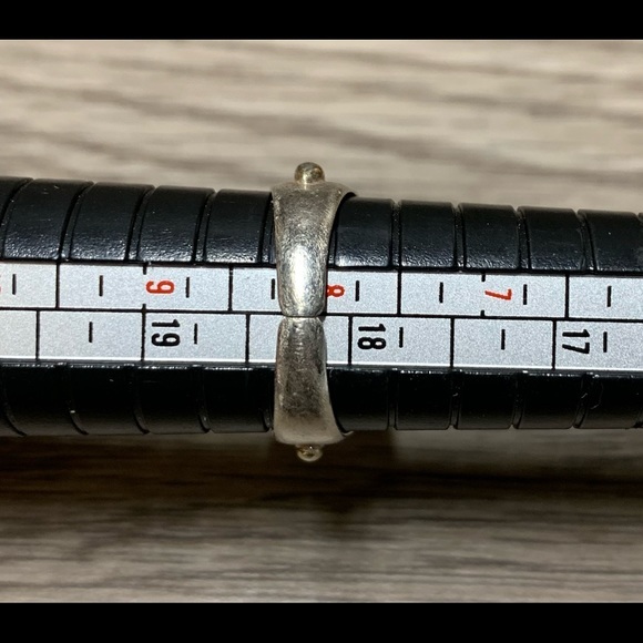 Vintage Designer Sterling Silver & Gold Amethyst, Peridot, And Topaz Ring - Picture 6 of 7